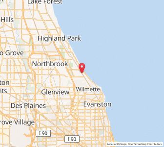 Map of Winnetka, Illinois