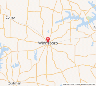 Map of Winnsboro, Texas