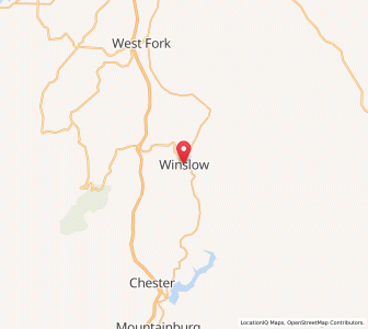 Map of Winslow, Arkansas