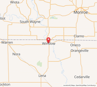 Map of Winslow, Illinois
