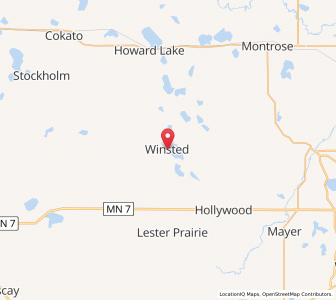 Map of Winsted, Minnesota
