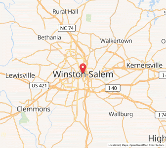 Map of Winston-Salem, North Carolina