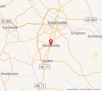 Map of Winterville, North Carolina