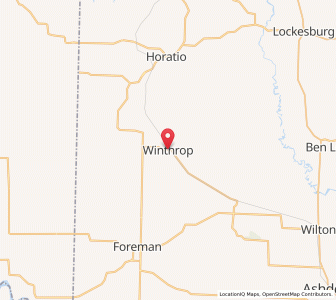 Map of Winthrop, Arkansas