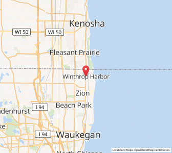 Map of Winthrop Harbor, Illinois