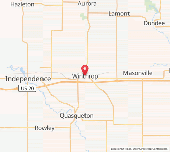 Map of Winthrop, Iowa