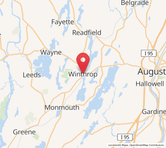 Map of Winthrop, Maine