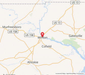 Map of Winton, North Carolina