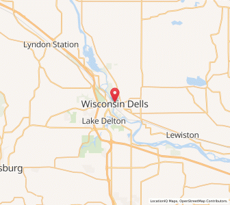 Map of Wisconsin Dells, Wisconsin