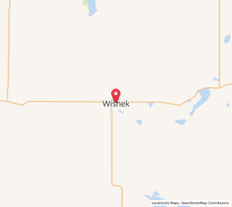 Map of Wishek, North Dakota