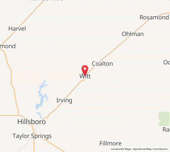 Map of Witt, Illinois