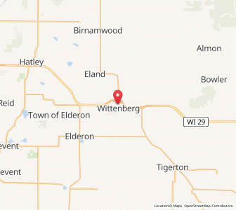 Map of Wittenberg, Wisconsin