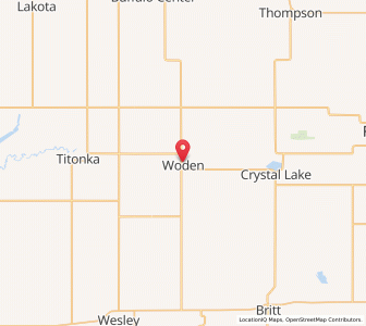 Map of Woden, Iowa