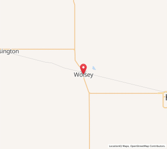 Map of Wolsey, South Dakota