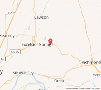 Map of Wood Heights, Missouri