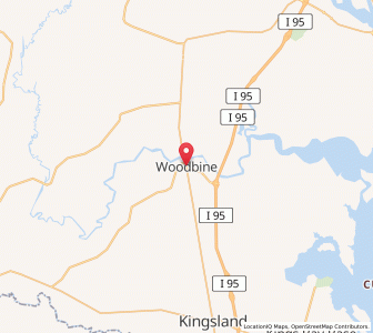 Map of Woodbine, Georgia