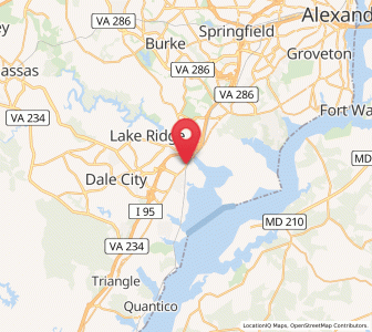 Map of Woodbridge, Virginia