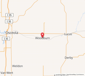 Map of Woodburn, Iowa