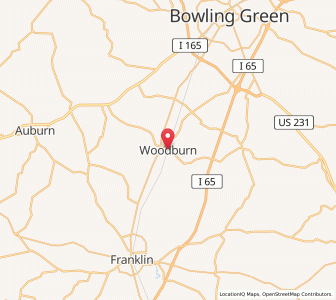 Map of Woodburn, Kentucky
