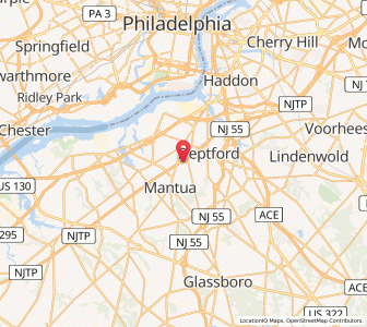 Map of Woodbury Heights, New Jersey