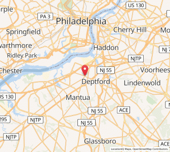 Map of Woodbury, New Jersey