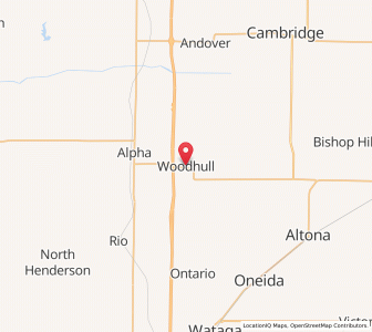 Map of Woodhull, Illinois