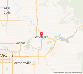 Map of Woodlake, California