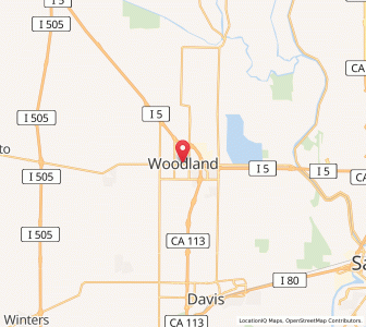 Map of Woodland, California