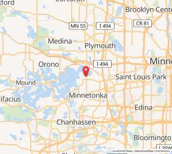 Map of Woodland, Minnesota