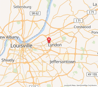 Map of Woodlawn Park, Kentucky