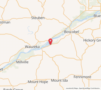 Map of Woodman, Wisconsin