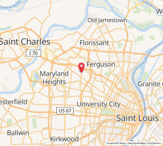 Map of Woodson Terrace, Missouri