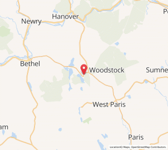 Map of Woodstock, Maine