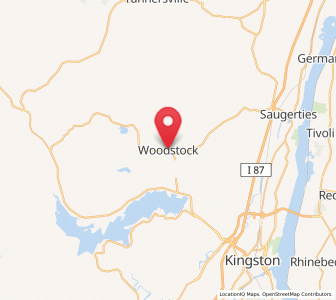 Map of Woodstock, New York