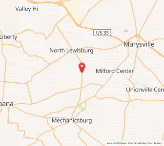 Map of Woodstock, Ohio