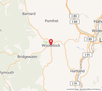 Map of Woodstock, Vermont