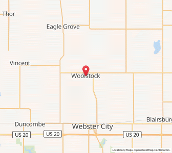 Map of Woolstock, Iowa