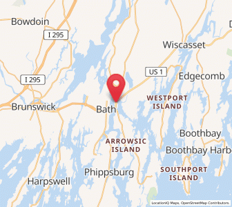 Map of Woolwich, Maine