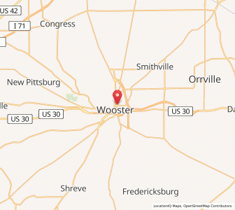 Map of Wooster, Ohio