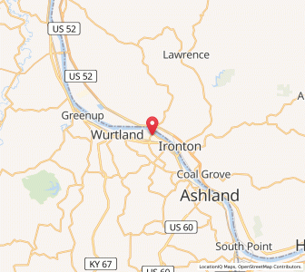 Map of Worthington, Kentucky