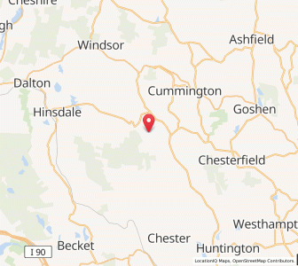 Map of Worthington, Massachusetts