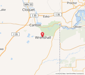Map of Wrenshall, Minnesota