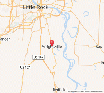 Map of Wrightsville, Arkansas