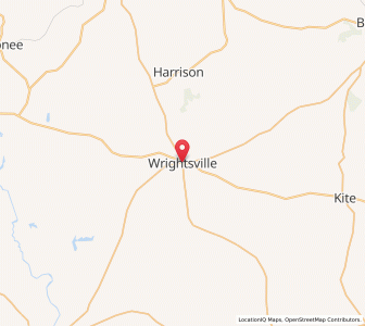 Map of Wrightsville, Georgia