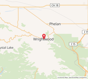 Map of Wrightwood, California