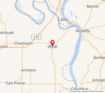 Map of Wyatt, Missouri