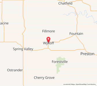 Map of Wykoff, Minnesota