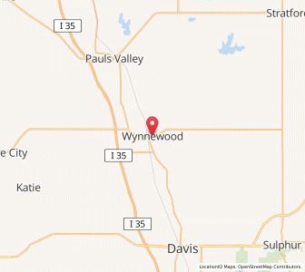 Map of Wynnewood, Oklahoma