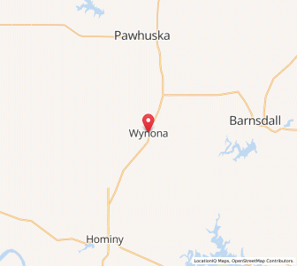Map of Wynona, Oklahoma