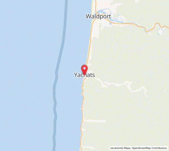 Map of Yachats, Oregon